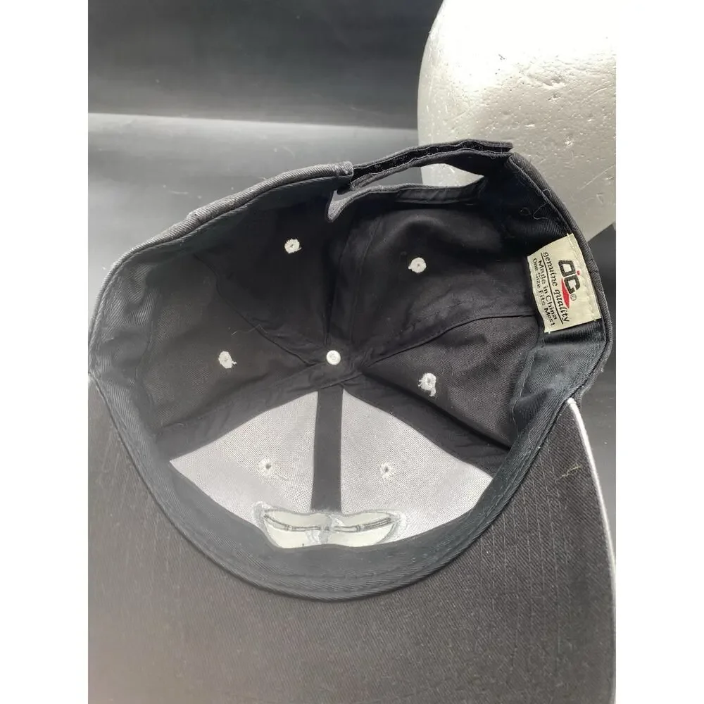 Vtg Scion Black Baseball Cap Hook& Loop Back Hat One Size Fits Most